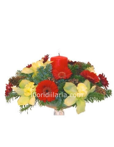 Centrotavola con candela