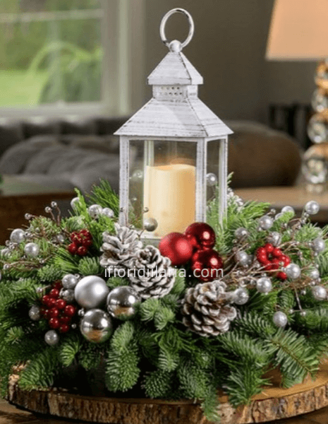 Centrotavola con lanterna